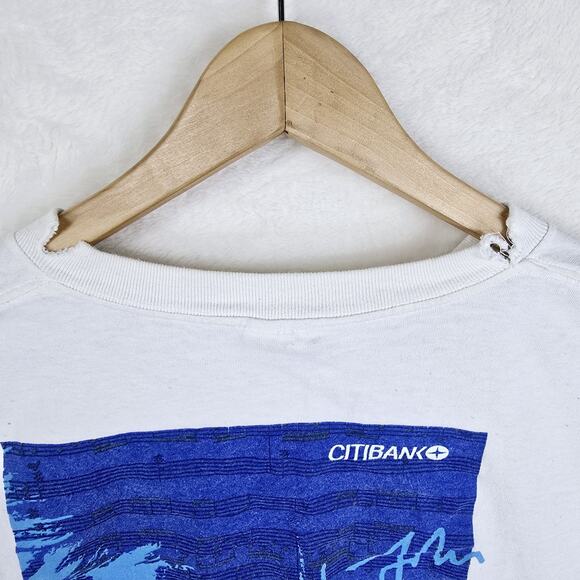 Vintage 90s Elton John White Shirt Sz XL 1998 World Tour Chopped Thrashed - Picture 10 of 13